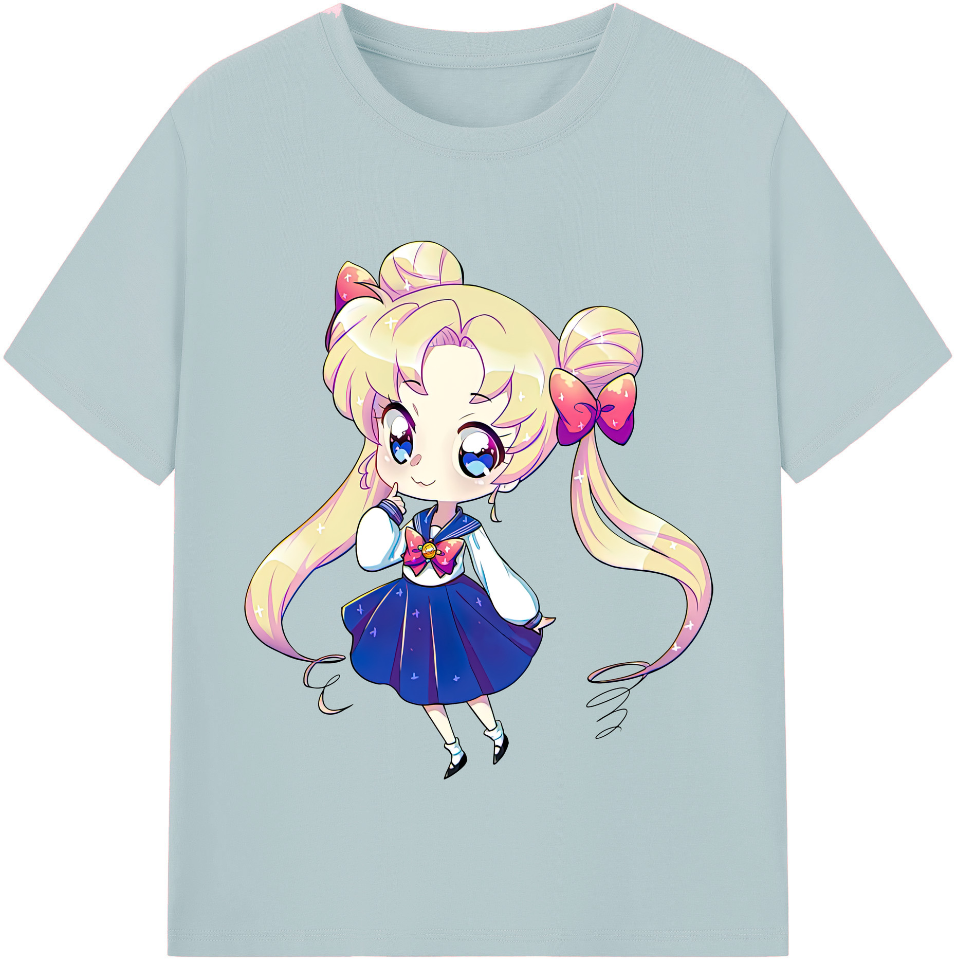 （画像用） 美少女戦士セーラームーン 月野 うさぎ つきの うさぎ Sailor Moon Tsukino Usagi 綿100％半袖Tシャツ（フロントプリント）